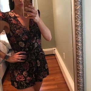 Floral Tie Waist shorts Romper